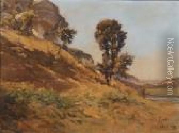 Dordogne Oil Painting - Louis Alexandre Cabie