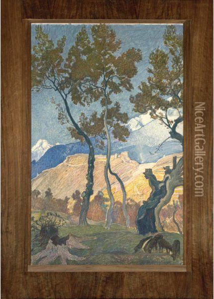 Paysage D'automne Oil Painting - Ernest Bieler
