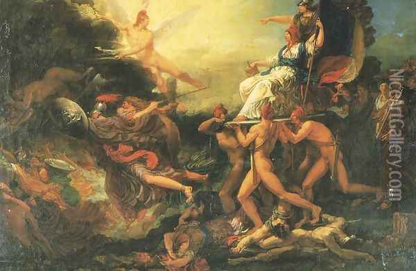 Triumph of Liberty Oil Painting - Jacques Reattu