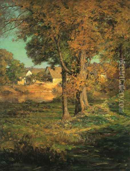 Thornberry's Pasture Brooklyn, Indiana Oil Painting - John Ottis Adams