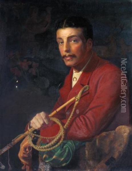 Portrait Of Sir Thomas George Fermor-hesketh, 7th Bt. Oil Painting - Anthony Frederick Augustus Sandys