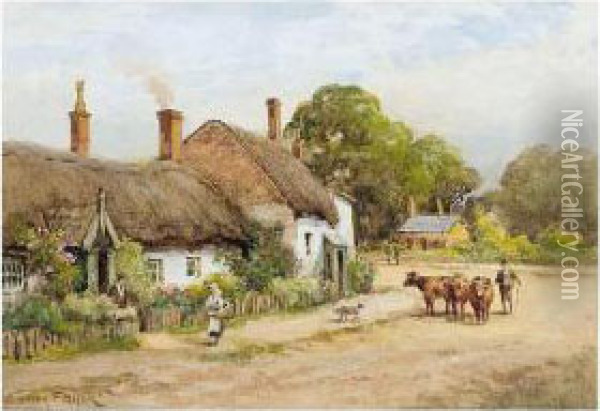 Cottage Scenes Oil Painting - Joshua Fisher