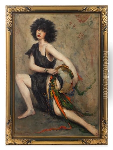 Gitan, 1920 Oil Painting - Luc Albert Moreau