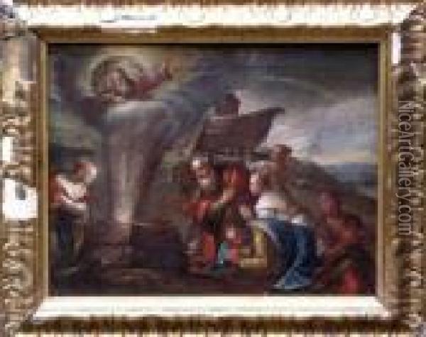 Noahs Thankfull Prayer Oil Painting - Jacopo Bassano (Jacopo da Ponte)
