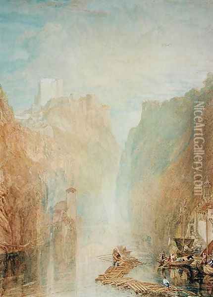 On the Upper Rhine, c.1820 Oil Painting - Joseph Mallord William Turner