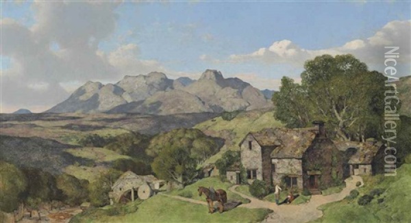 A Miller's Homestead Oil Painting - William James Blacklock