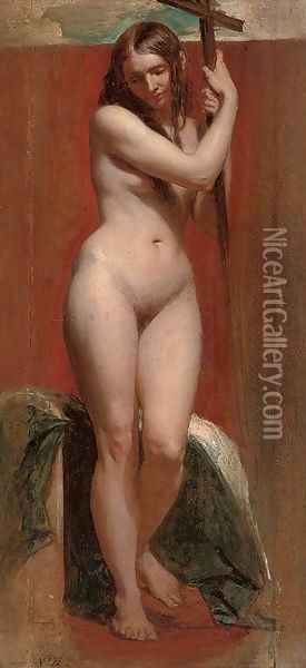 Standing female nude Oil Painting - William Edward Frost