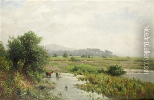 Moor Im Voralpenland Oil Painting - Heinrich Ludwig Frische