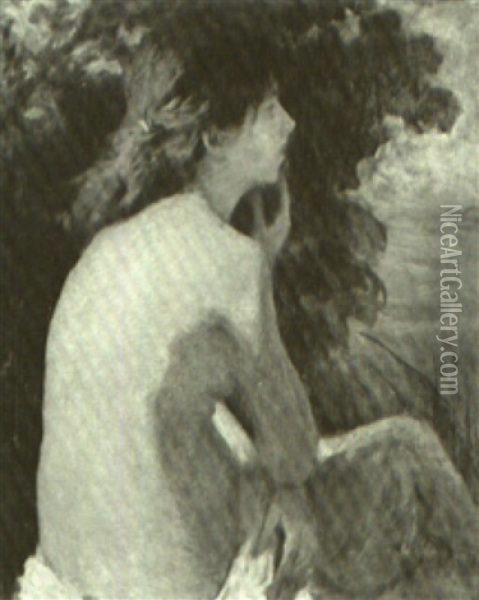 Seated Nude Oil Painting - Isaac Henry Caliga