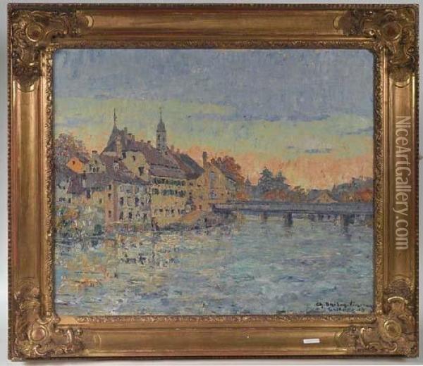 Solothurn. Oil Painting - Charles Baillon-Vincennes