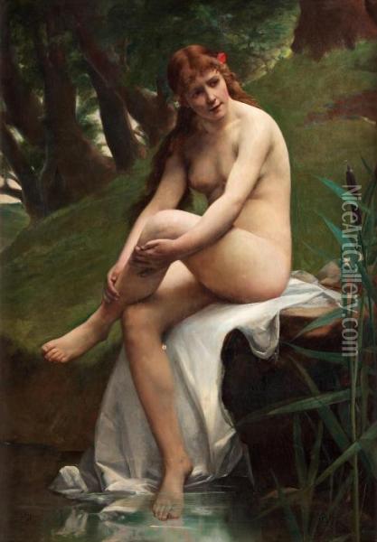 Nude Model Oil Painting - Edvard Perseus
