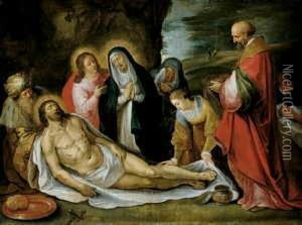 Die Beweinung Christi. Oil Painting - Frans II Francken