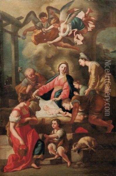 Adorazione Dei Pastori Oil Painting - Francesco de Mura