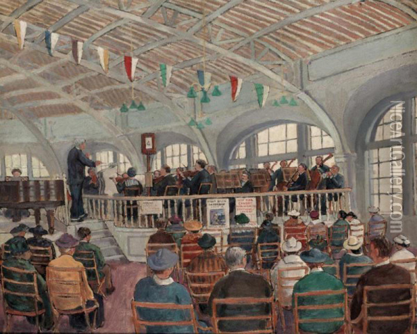 The Concert, Brighton Pavillion Oil Painting - Douglas Fox-Pitt