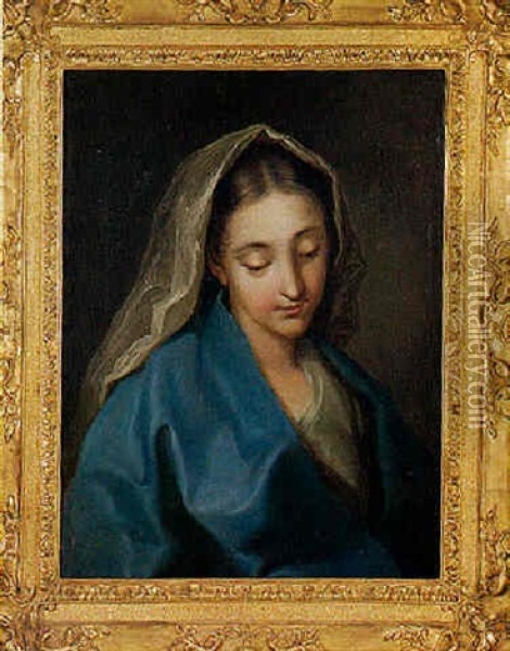 Etude Pour La Vierge Oil Painting - Carle van Loo