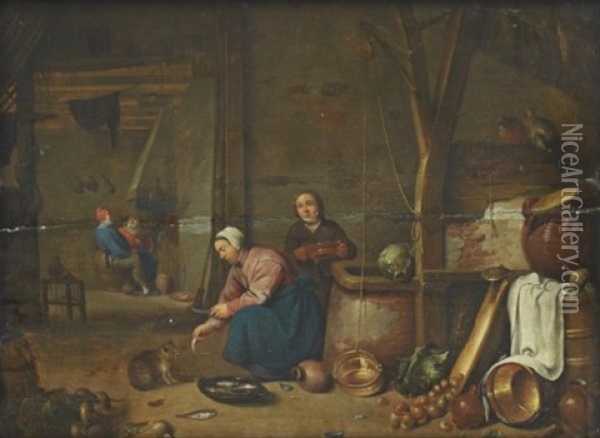 Vardshusinterior Oil Painting - Pieter de Bloot