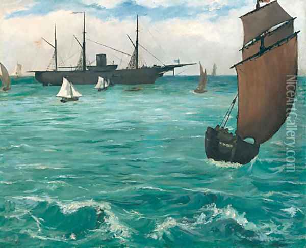 The Kearsarge at Boulogne 1864 Oil Painting - Edouard Manet