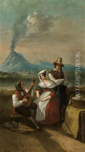 View Of Naples Oil Painting - Ignazio Sarti