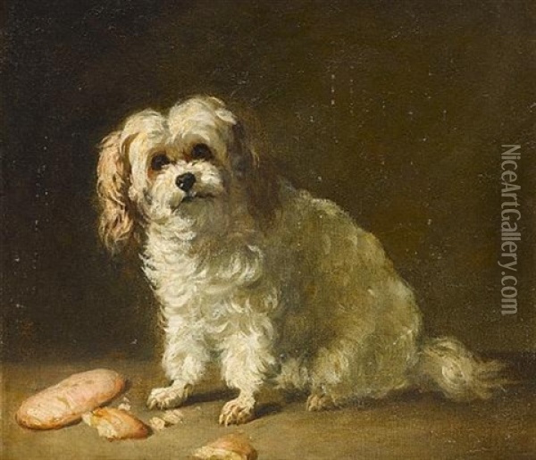 A Favourite Pet Oil Painting - Alphonse Muraton