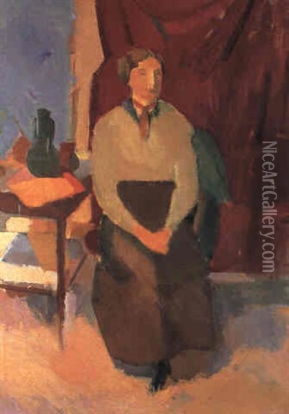 Portraet Af Bertha Brandstrup Oil Painting - Karl Isakson