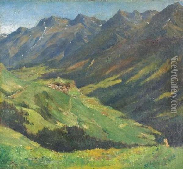 Landschaft Bei Menzenschwand. Oil Painting - Hans Thoma