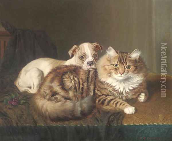 Faithful companions Oil Painting - Horatio Henry Couldery