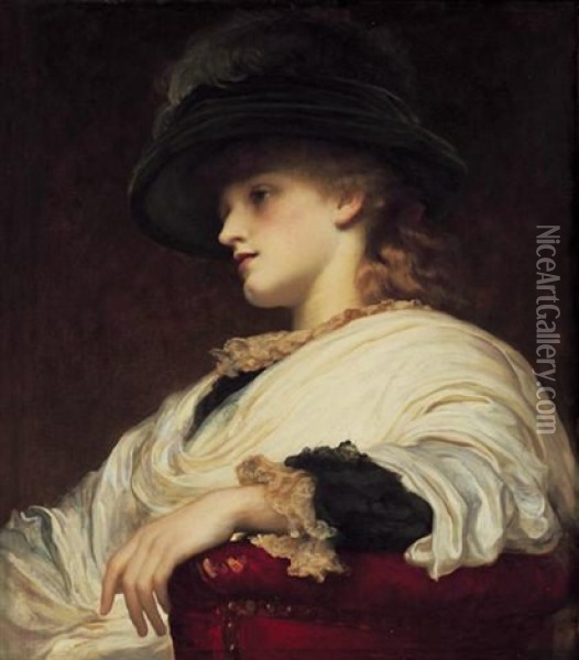 Phoebe Oil Painting - Lord Frederic Leighton