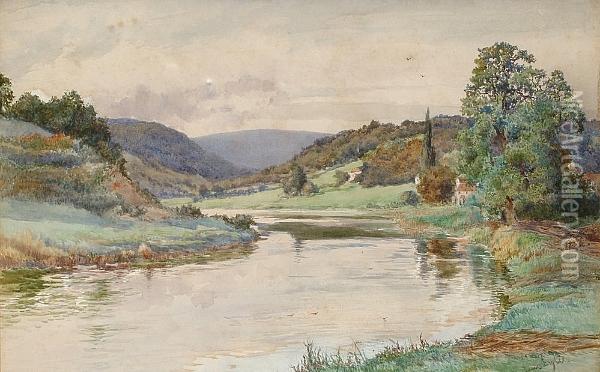 River Landscape Oil Painting - Jane Inglis