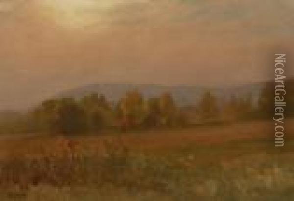 Autumn Landscape, New England Oil Painting - Albert Bierstadt