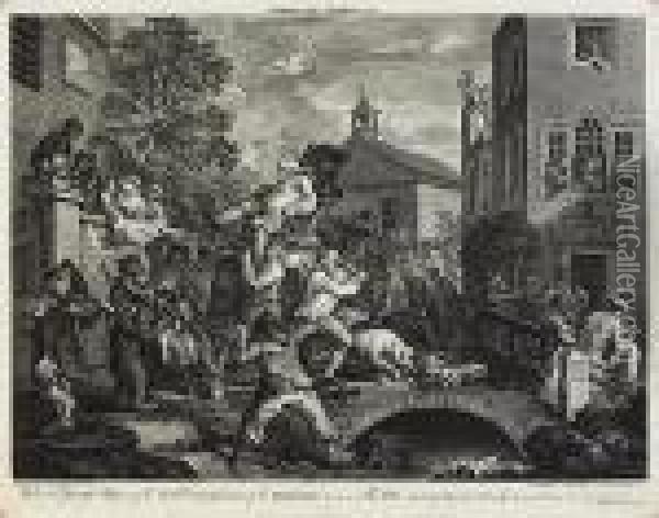 An Election Oil Painting - William Hogarth