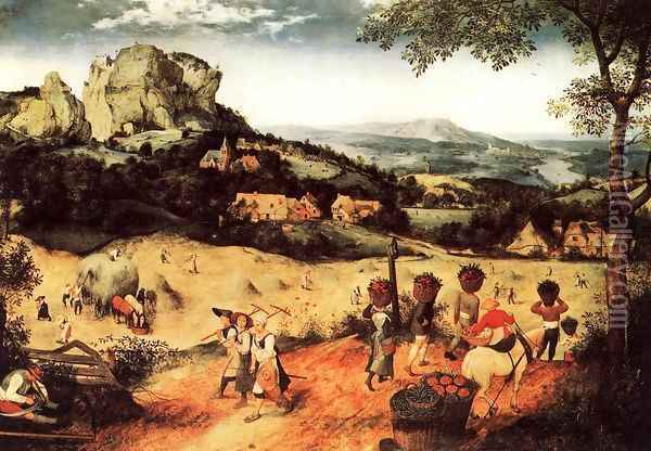 Haymaking (July) 1565 Oil Painting - Jan The Elder Brueghel