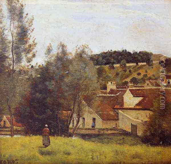 The Evaux Mill at Chiery, near Chateau Thierry Oil Painting - Jean-Baptiste-Camille Corot