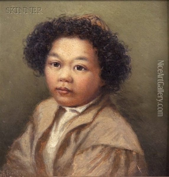 Portrait Of A Boy Oil Painting - George Albert Frost