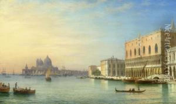 View Of Venice. Oil Painting - Carl Morgenstern
