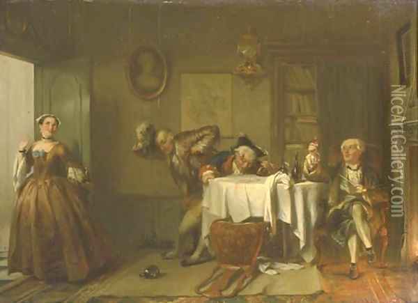 A merry meeting Oil Painting - Joseph Bles