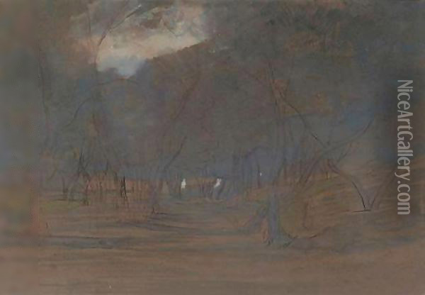 Woodland On The Ionian Islands Oil Painting - Edward Lear