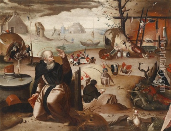 Die Versuchung Des Heiligen Antonius Oil Painting - Jan Mandijn