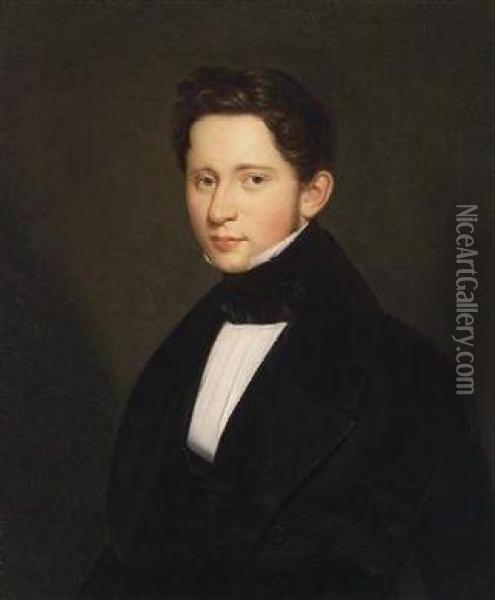 Portrait Of A Gentleman Oil Painting - Anton Einsle