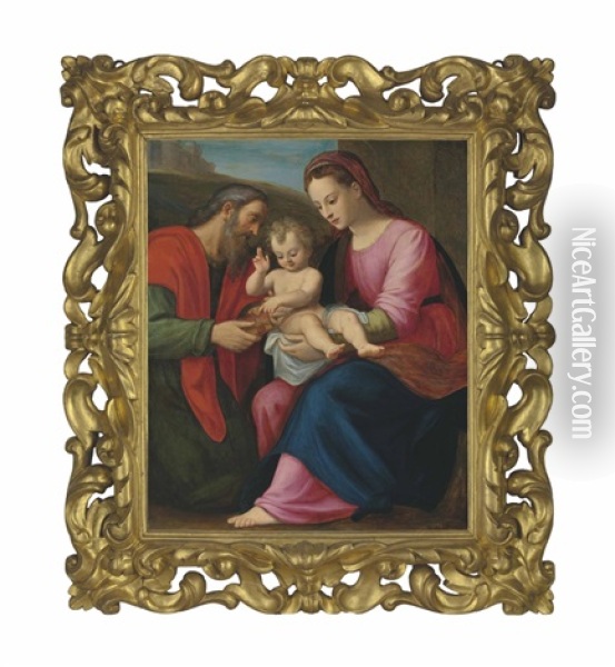 The Holy Family Oil Painting - Santi Di Tito