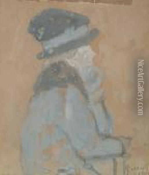 Girl In Church Oil Painting - Gwendolen John