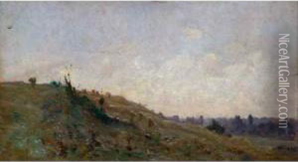 Paysage. Oil Painting - Frederic Montenard