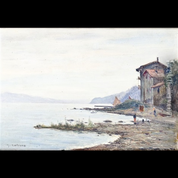 Paesaggio Lacustre Oil Painting - Giovanni Colmo