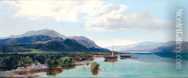 The Morning Catch In The Highlands Oil Painting - Sidney Richard Percy
