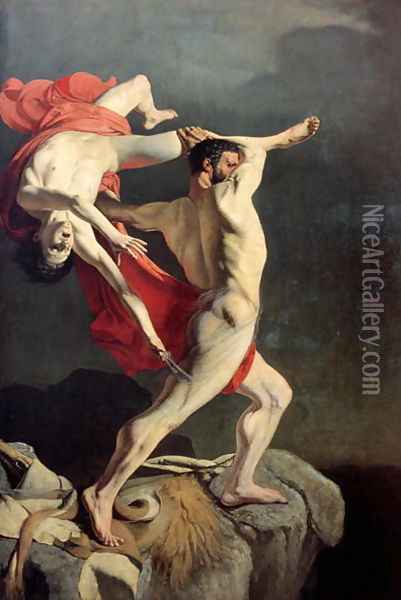 Hercules and Lichas, 1849 Oil Painting - P. S. Sorokin