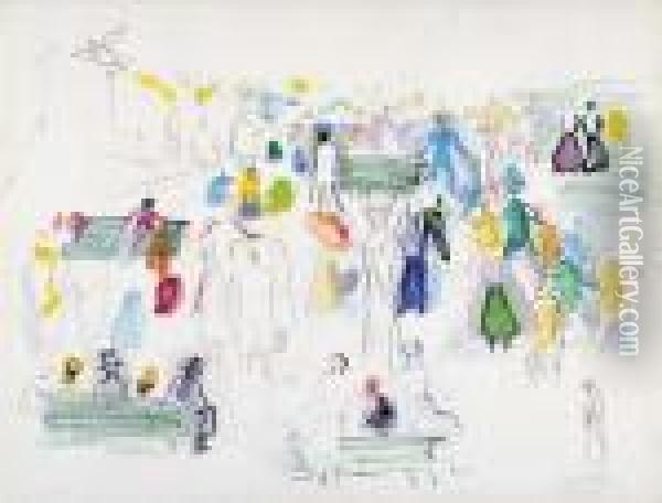 Carnaval A Perpignan Oil Painting - Raoul Dufy