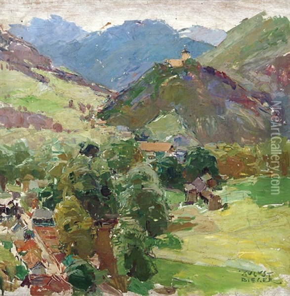 Alpenvorland Oil Painting - August Rieger