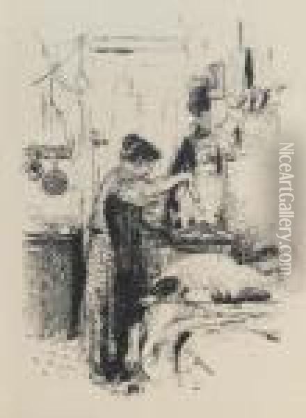 Henry-jean Laroche, Cuisine, Paris, Arts & Metiers Graphiques Oil Painting - Jean-Edouard Vuillard