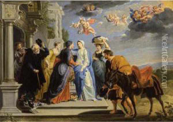 The Visitation Oil Painting - Willem Van Herp