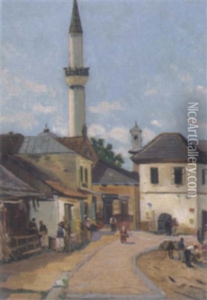Studie Aus Banjaluka Oil Painting - Adolf Schwarz