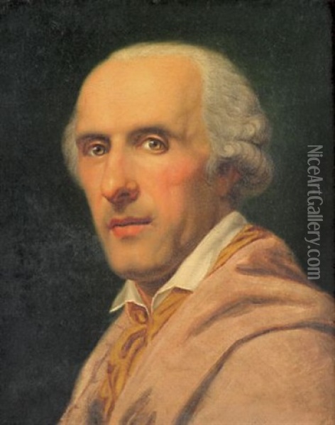 Bildnis Des Antonio Canova (after Giovanni Battista Lampi, The Elder) Oil Painting - Johann Baptist Lampi the Younger